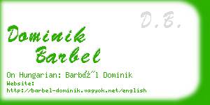 dominik barbel business card